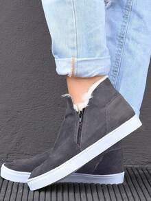Women Mid-Calf Boots - Xám - Xem 2