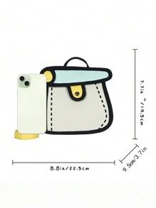 New Cute Cartoon Anime Girly Handbag Fashionable Color Block Portable Metal Chain Shoulder Crossbody Bag Simple And Stylish Cake Bag Suitable For Commuting, Daily Outings, Shopping And Dating.