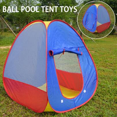 1 pieza Carpa cuadrada bicolor entrelazada, ideal para juegos interiores y exteriores de niños, patio de juegos interior y exterior de niños - No incluye pelotas y regalo de Navidad