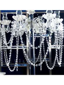 1/5/10pcs 39inch Crystal Bead Chain, Acrylic Gemstone Bead Strand, Used For Hanging Decor On Door, Window, Curtain, Lighting, Centerpiece, Wedding Props,Christmas