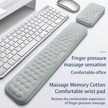 Computer Keyboard Wrist Rest And Mouse Wrist Rest Two-Piece Set, Mouse Pad With Wrist Rest, Keyboard Wrist Rest, Mouse Wrist Rest, Ergonomic Memory Foam Wrist Rest, Massage Wrists, Comfortable And Breathable