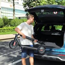 E scooter, scooter eléctrico con neumáticos de 9 pulgadas, scooter eléctrico plegable con carga de hasta 120 kg, velocidad máxima de 20 km/h, alcance de 32 km, sistema de frenado dual E scooter para adultos - Negro - Ver 4