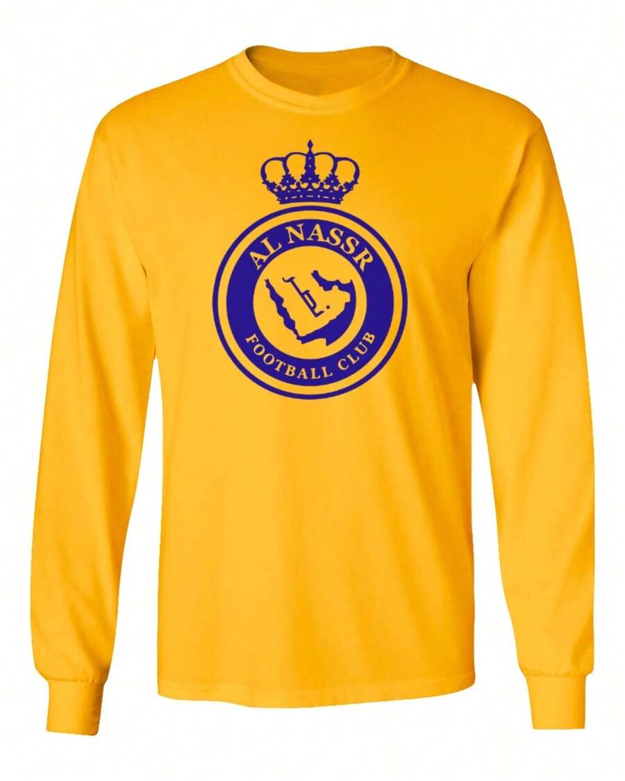 Al Nassr Soccer #7 C.Ronaldo Jersey Style Unisex Long Sleeve T-Shirt - Vàng - Xem 1