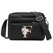 Bolso De Hombro Para Mujer Con Patrón De Letras, Elegante Y Conveniente Para Actividades Al Aire Libre Bolso De Teléfono Bolso Mensajero Bolsa De Varias Capas Monedero Para Mujer Útiles Escolares Para La Habitación De Residencia Universitaria Bolsa Vintage Estilo Bandolera Correa Geométrica Bolso Cruzado En El Pecho Para Mujeres Regalo
