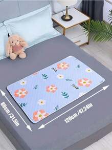 防水尿布垫，可重复使用防漏婴儿尿布垫，便携式男女通用婴儿尿布垫，适合家庭和旅行（蓝色）婴儿洗澡家庭装饰礼物 - 藍色 - 查看 3