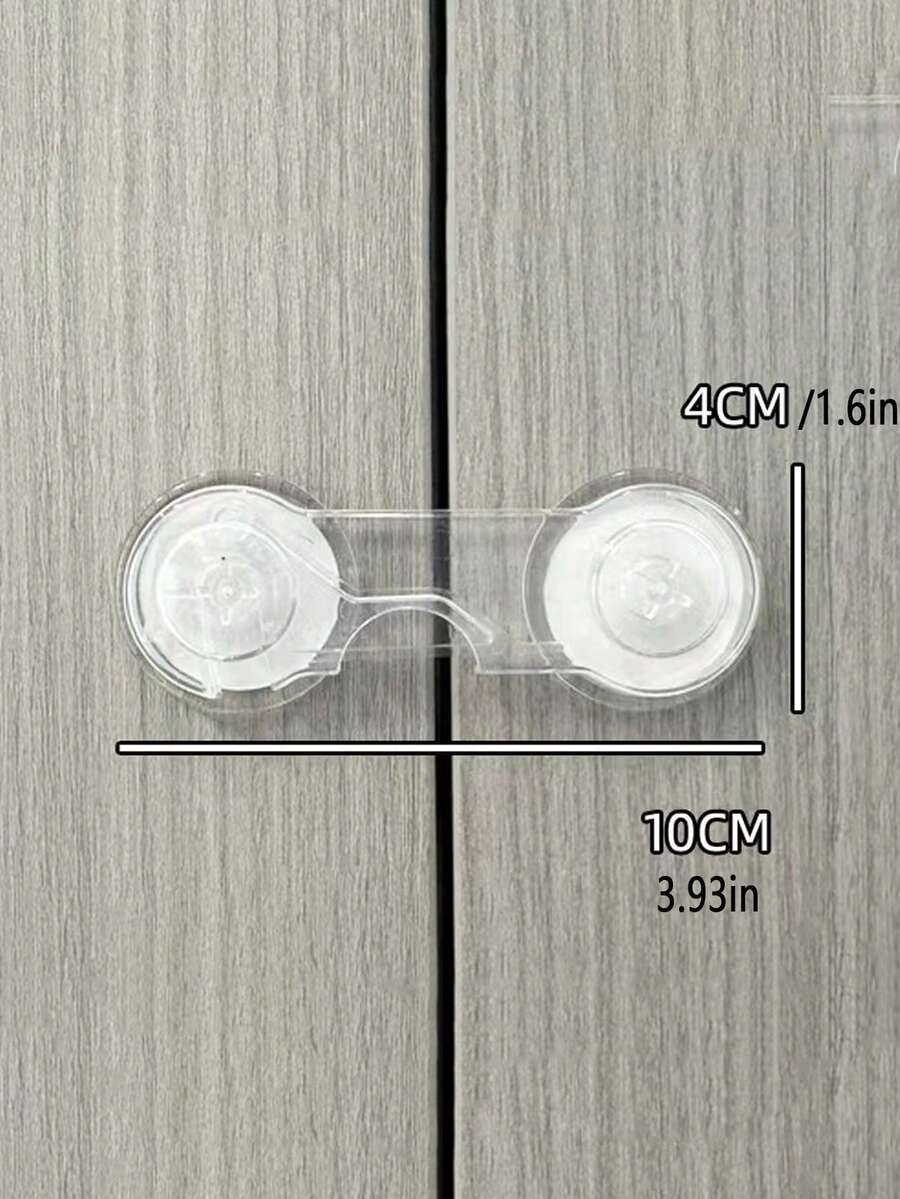 5pcs Clear Double Open Safety Locks To Secure Refrigerator,