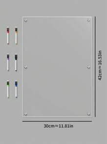 1 pièce Tableau blanc acrylique 3D de taille A3 avec un autocollant décoratif magnétique pour le réfrigérateur, tableau blanc effaçable à sec réutilisable en acrylique, le meilleur