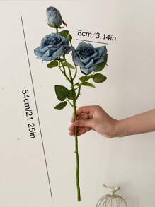 1/3 Pcs Artificial Rose Flowers Vintage Style Roses Decorated With Fake Flowers 2 Flowers And 1 Bud, Valentine Day, Gift