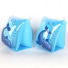 2pcs Blue Whale Pattern Swim Arm Bands Inflatable Swimming Arm Float Rings Floater Sleeves Roll Up Arm Floater For Kids Children And Adults Swimming Pool Supplies Inflatable Float Sleeve Swimming Arm Ring Arm Float Swimming Inflatable Arm Ring Portable Float Sleeve Swimming Training Accessories Thickened Inflatable Float Sleeve Adult Double Airbag - Blue - View 6