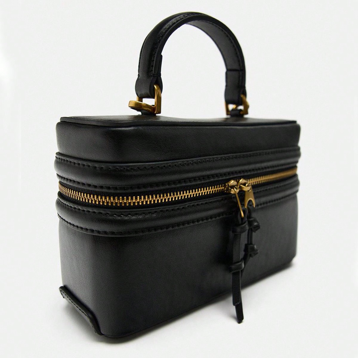 Bolso de hombro estructurado negro para mujer, llegada nueva de primavera 2024 y estilo cruzado
