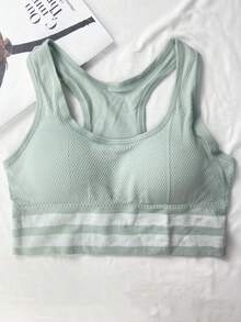 Green Sports Bra For Women, Suitable For Running, Yoga, And Can Be Worn As A Vest