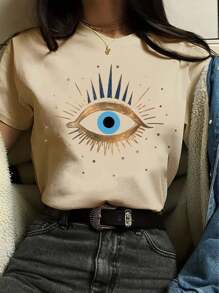 Women T-Shirts - 卡其色 - 查看 2