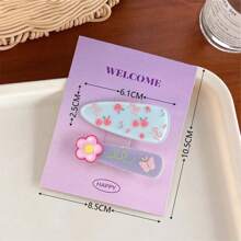 2 buc cleme de păr acrilice 3D cu strat dublu, cu design floral, accesorii de păr simple și versatile pentru fete, potrivite pentru uz zilnic, cleme cu gheare, gheare de păr, agrafe de păr, lucruri școlare, flori, ținute de vacanță pentru femei