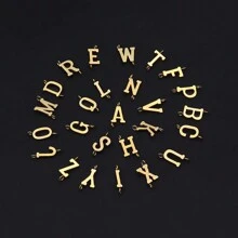 2 stks/set eenvoudige trendy initiële en oneindige symbool goudkleurige roestvrijstalen ketting gelaagde armbandset voor dames