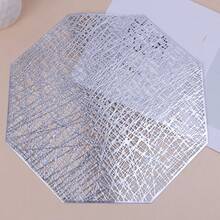 1入組北歐風格餐桌墊，防燙、耐水、防油碗杯墊，家居必備，金色