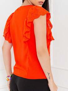 Women Tops - 珊瑚橙 - 查看 3