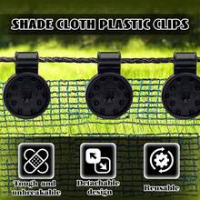Clips De Plástico De Tela Para Malla Sombra Fijación 100pcs - Negro - Ver 5