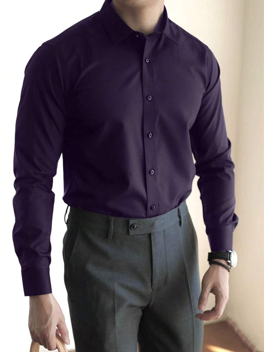 Men Shirts - Purple - View 1