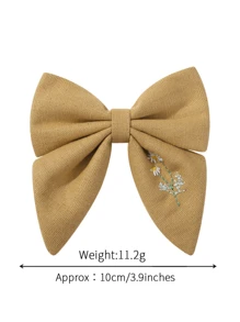 1-3 piezas Nuevos clips para el cabello con bordado floral y lazo para niños, adecuados para uso diario casual, festivales y vacaciones