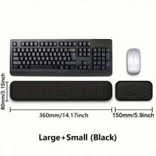 Computer Keyboard Wrist Rest And Mouse Wrist Rest Two-Piece Set, Mouse Pad With Wrist Rest, Keyboard Wrist Rest, Mouse Wrist Rest, Ergonomic Memory Foam Wrist Rest, Massage Wrists, Comfortable And Breathable
