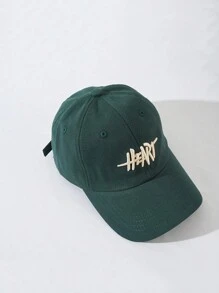 1pc Women's Colorful Embroidered Baseball Cap With 'Heart' Letter, Fashionable Design, Spring And Summer Sunshade Cap