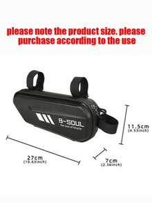 1pc Motorcycle Scooter Bike Side Box Frame Bag Hard Shell Electric Bike Hanging Bag Saddle Tools Storage Bag Side Bag Bag Hard Shell Riding Storage Bag Kit Upper Tube Bike Riding Bag - Black - View 9