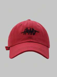 1pc Women's Colorful Embroidered Baseball Cap With 'Heart' Letter, Fashionable Design, Spring And Summer Sunshade Cap