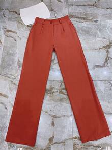 Women Pants - 玫紅色 - 查看 3