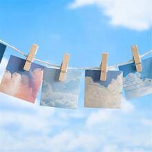 Mini Clothes Pins For Photo, Small Clothespins 100 Pcs 1" Natural Wooden ,Mini Photo Clips Small Clothes Pins For Photos, Crafts, Arts