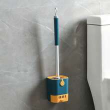 1pc Wall-Mounted Toilet Brush No Blind Spot Cleaning Toilet Toilet Household Cleaning Brush With Drain Tray Set