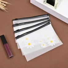 10 个雏菊图案收纳袋，轻便多功能化妆包旅行学校用品旅行必需品化妆包假日必需品化妆包化妆包化妆品收纳袋假日冬季 2024 化妆品收纳化妆品收纳返校用品