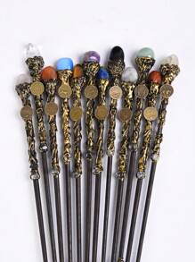 12 Zodiac Elegant Handmade Crystal Magic Wand, Suitable For Witches And Wizards Role-Playing - 30cm/11.8inch - View 4