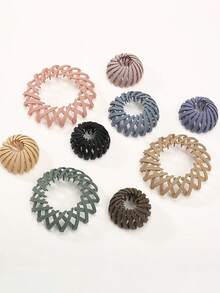 1pc Nest Shaped Hair Tie Ponytail Holder, Hair Accessories For Top Knot, Bun Maker For Slouchy Hairstyle, Ponytail Holder For Girl - Multicolor - View 1