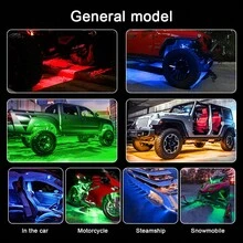 KaiDengZhe 1PC 9LED Blue Car Chassis Lights Universal Modified Cars Bottom Lamp Under Car Glow Atmosphere Neon Lights Car Light Accessories - Blue - View 7