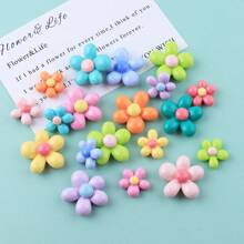 10pcs/Pack Mixed Style DIY Resin Accessories Including Transparent Flower Shaped Earrings, Hair Decorations, Stationery, Phone Case, Keychain, Cup, Hollow Out Clogs, Fridge Magnets, Decorative Stickers With Double-Sided Adhesive Tape Valentines - Multicolor - View 12