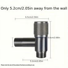 Van góc đồng hành chống trượt bằng thép không gỉ với một đầu vào nước và hai thiết bị xả nước ra, Van góc vòi đôi - Một cỡ - Xem 8