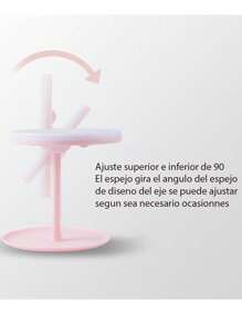 Espejos Para Maquillaje/baño Regulable Con Luces Led - Rosa - Ver 6