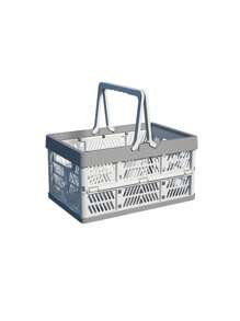 1入摺疊式便攜式野餐籃，蔬果籃，超市購物手提袋