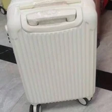 Maleta de viaje de unicolor y ligera de 20 pulgadas con ruedas giratorias suaves, práctica maleta de mano con cremallera con contraseña de alta gama para accesorios y artículos escolares