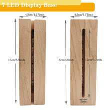 1pc 6 Inch Rectangle Display Pedestal, Rectangle Led Lights Display Base, Crystal Wooden Lighted Base Stand For Crystal Display Glass Art Pedestal Paperweighs - Warm Light - View 10