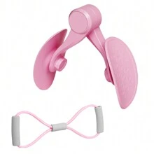 1入組連8字形阻力帶的骨盆底肌肉訓練器，大腿運動器，臀部和內部大腿運動設備，適用於手臂腿部，大腿鍛鍊，女性肌肉鍛鍊訓練產品 - 粉色 - 查看 1