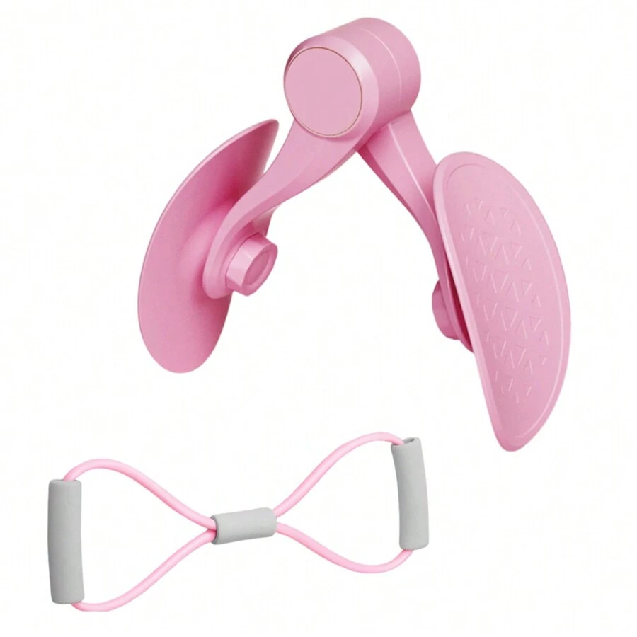 1入組連8字形阻力帶的骨盆底肌肉訓練器，大腿運動器，臀部和內部大腿運動設備，適用於手臂腿部，大腿鍛鍊，女性肌肉鍛鍊訓練產品 - 粉色 - 查看 1