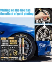 Rayhong DIY Car Plating Marking Pen, Convenient Car Tire Graffiti Coloring Paint Tool, 3 Pens/Box - Multicolor - View 1
