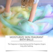 6入組泡沫浴球，芳香保濕，持久花香，以植物為基礎的潔膚產品，適用於肌膚沐浴 - 藍色 - 查看 6