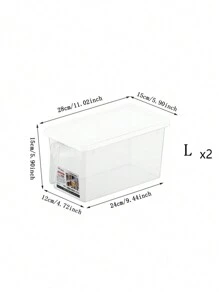 1set Japanese Style Refrigerator Storage Boxes, Drawer Freezer Organizer Containers For Food Preservation, Suitable For Homes, Kitchens, Outdoors, Parties, Gifts, Birthdays