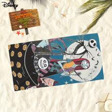 MIN ISO No use 1入組「鬼夜驚魂前夜」沙灘毛巾，超強吸水和快速乾燥遊泳毛巾，輕量柔軟的沙灘毯，適用於海灘、游泳、戶外露營旅行等，理想的沙灘必備品 - 藍色 - 查看 5