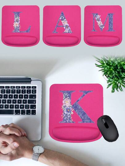 Fioletowy kwiat list podkładka pod mysz pod nadgarstek wygodne podparcie nadgarstka antypoślizgowa podkładka pod mysz miękka różowa podkładka pod mysz podkładka na biurko na PC laptop