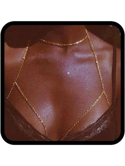 سلسلة جسد بوهو للصيف علي الشاطئ قطعة واحدة، مجوهرات سلسلة جسم للنساء والفتياترمضان