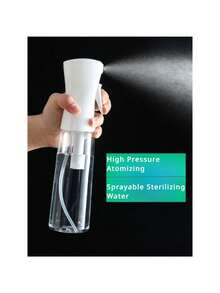 2入組捲髮梳子套裝附噴霧瓶，300毫升高壓持續噴霧瓶，梳子附帶角邊設計，適用於男女製造大波浪髮型 - 新型防靜電按摩梳子採用中空設計（米白色，紫色，綠色，粉色）