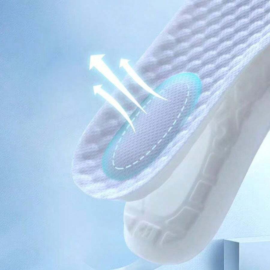 1 Pair 4D SweatAbsorbent Breathable Foot Arch Support Insoles, Ultra